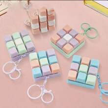 1pc Unique Keycap Keychain - Mechanical Keyboard Shaped, Stress Relief, Unique Office Desk Toy And Small Gift - Multicolor - View 15