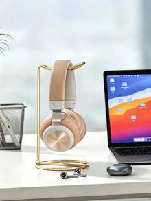 Minimalist Headphone Stand, Sturdy Gaming Bluetooth Headphone Desktop Stand, Suitable For Office Desk, Recording Studio Headphone Placement, Wireless Headphone, Space-Saving Desktop Display Rack, Countertop Storage Accessory, Headphone Hanger - Multicolor - View 10