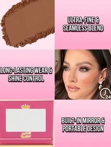 MISSLYN 2Pcs CONTOUR QUEEN Bronzing & Contouring Powder & POP OF PINK POWDER BLUSH Set, Silky Blendable Pigment, Natural Warm Glow, Face Palette Cheek/Contour, Daily/Travel/Summer, Y2K/Soft Glam/Sun-Kissed, Blush & Bronzer Set,Halloween Makeup - #10+#13 - View 3