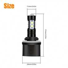 2pcs 880 LED Fog/Driving Light Bulb DRL 6000K White 890 892 893 899 Daytime Running Light, Without Battery - A - View 3