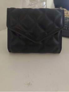 1pc Quilted Rhombus PU Leather Compact Bifold Wallet Fashionable For Women Suitable For Daily Use And Gift Wallet Mini Wallet Purse Wallet Small Wallet Cute Wallet Purses For Woman Wallet For Ladies - Black - View 8