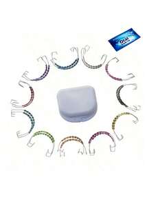 16pcs Split Black/Blue Decoration, Suitable For Party, Exquisite Gift, Toothbrush, Teeth, Dental Floss, Travel Essentials, Cruise Essentials, Christmas Gift, University Essentials, Things For Men - Multicolor - View 2