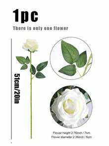 Purchase Artificial Roses, Artificial Flowers, Artificial Rose Decorations, DIY Wedding Bouquet Centerpieces, White Roses, Red Roses, Pink Roses, Blue & White Roses, Yellow Roses, Bridal Gifts, Valentine's Day Decorations, Party Decorations, Home Decor, Living Room Decor, Store Decor And Photography Props - Multicolor - View 12