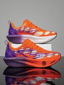 Women's Sports Shoes, Featuring Fabric Upper And EVA Sole, Suitable For All Seasons, Versatile Style, For Running, Basketball, Volleyball And Gym Workouts. - Orange-purple - View 13