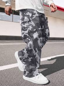 1pc Teen Boys Fashionable Casual Outdoor High Street Hip Hop Camouflage Cargo Pants - Multicolor - View 6