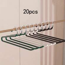 10/20pcs Open Pants Hanger, Unisex Sturdy Non-Slip Metal Pants Rack, Suitable For Jeans, Trousers, Skirts, Space-Saving Closet Organizer - Multicolor - View 15