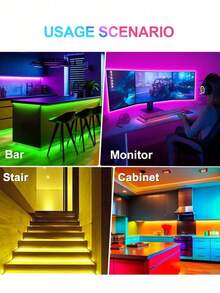 USB Powered RGB TV Backlight Strip, Color Changing Ambient Light, Suitable For TV, Computer Monitor, Home Theater Decoration, Room, Living Room And Cabinet Decor Ambient Light Strip - Multicolor - View 3