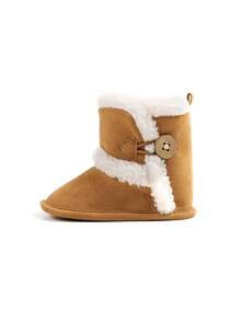 Infant Infant Boys Girls Booties Stay On Slippers Non Slip Soft Gripper Sock Shoes Toddler First Walker Newborn Crib Birthday Shower Gift - Khaki - View 7