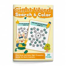 English Alphabet & Sight Word Learning Notebooks, Uppercase Lowercase Letter Tracing, Handwriting Practice, High-Frequency Word Search And Color, Early Reading Vocabulary Writing Activities, Homeschool Classroom Back To School Supplies - Learning Focus - View 9
