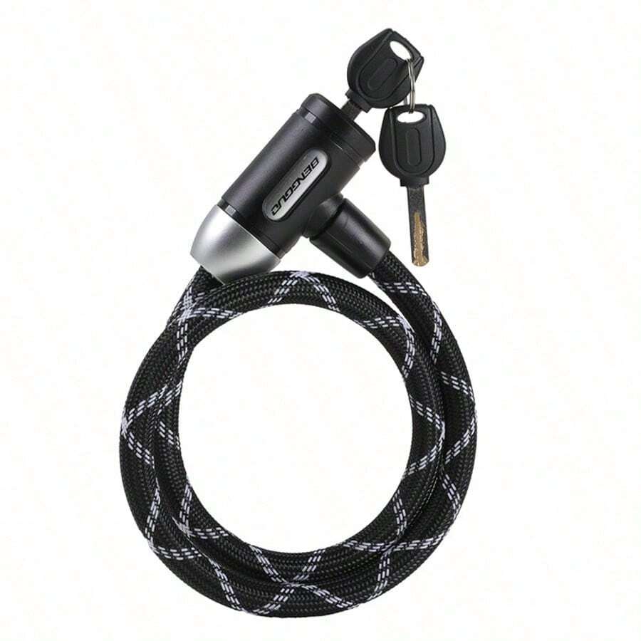1pc PVC Fully Coated Anti-Scratch Steel Cable Lock, Universal Small Chain Lock For Road Bike, Electric Bike, Yard Fence, Portable And Easy To Store - Multicolor - View 1