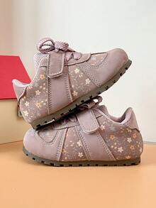 2026 Autumn New Girls Floral Flat Sports Shoes Hook & Loop Anti-Slip Durable Outdoor Casual Shoes For Toddlers - Pink - View 2