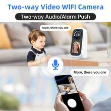 Compatible With JOOAN CAM720 APP Smart Baby Monitor Camera, AI Auto Human Tracking, 5GHz High-Speed WiFi, 1296P Full-Color Night Vision, Two-Way Audio Intercom, 24/7 Baby Care, Data Privacy Encryption, No Subscription Required, Home Indoor Security Monitoring - White - View 7