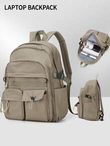 New Backpack, Laptop Backpack, Fits 14-15.6 Inch Laptops, Unisex, Lightweight And Durable, Multi-Functional Pockets, Large Capacity College Outdoor Backpack, Travel Backpack, Hiking Backpack, Lightweight Casual Daily Backpack, With Laptop Compartment, Fashion Multi-Functional Backpack, Suitable For Work, Business And College Use, Multiple Colors Available - Multicolor - View 12