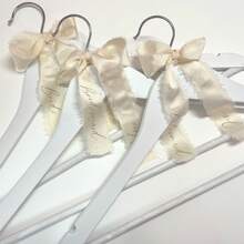 Personalized Wedding Ribbon, Personalized Silk Satin Ribbon Wedding Hanger Bow, Personalized Satin Bow Name Tag, Customized Dress Name Tag - Multicolor - View 5
