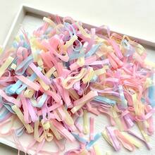 511pcs Pink Macaron Color Thickened & Widened Hair Ties, Non-Damaging, Ideal Holiday Gift For Hair Styling - Multicolor - View 7