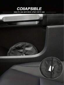 Car Trash Can, Car Storage Box, Foldable Trash Can, Easy To Clean Car Interior Accessories, Car Trash Can, Small Car Trash Can, Car Accessories, Car Interior Accessories, Hanging Car Trash Can Suitable For Vehicles, Compact Foldable Design Suitable For Car Interior Space - Car Trash Can - View 4