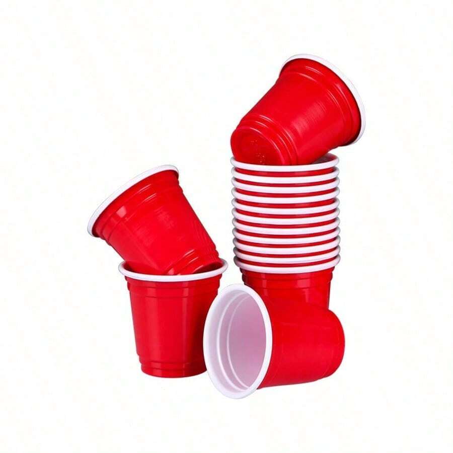 10/20 Bullet Cups, 2oz Mini Party Cups, Reusable Small Cups For Party Games, Suitable For Liquor, Cocktails, Wine, Condiments, Snacks, Juice. Perfect For Any Party! - Red - View 1