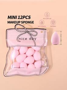 12-Piece Multi-Color Selectable Mini Makeup Sponge Set - Suitable For Both Dry And Wet Use - Powder Puff For Foundation, Concealer And Loose Powder, Beauty Tools - Multicolor - View 14