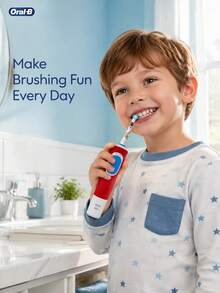 Oral-B D103K Kids Rechargeable Electric Toothbrush IPX7 Waterproof With Dual Cleaning Modes - Multicolor - View 4
