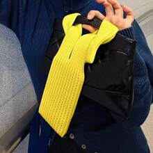1pc Minimalist Ribbed Knit Phone Storage Bag, Universal Elastic Phone Case, Unisex Portable Handheld Phone Protective Cover, Street Style Phone Storage Pouch - Multicolor - View 5