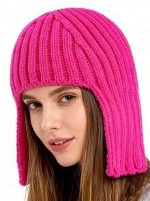 Pink Brain Hat Funny Handmade Knitted Knitted Creative Personalized Cover Birthday Gift For Women - Wig Cap - View 6