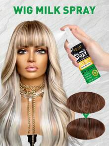 Goiple 2pcs 3.4 Fl Oz/100ml Wig Care Solution, Wig Care Product, Heat Protection Spray, Smooth Leave-In Conditioner, Easy To Comb, Brighten And Extend The Life Of Synthetic Wigs, Cosplay Wigs, And All Types Of Wigs - Wig Care Products - View 5