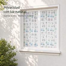 1 Semi-Transparent Curtain With Creative Print, Eyelet Hanging, Light-Filtering, For Living Room And Bedroom, 140*280 Cm - Toy Car - View 3