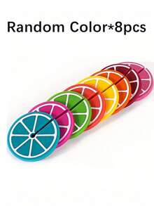 8pcs/Set Silicone Glass Markers, Silicone Label Stickers Wine Glass Distinction Markers Party Wine Labels Cocktail Glass Stickers Wine Glass Fruit Beverage, Party, Bar And Table Decoration, Beverage Cup Labels, Home Glassware Identifiers. - Multicolor - View 11
