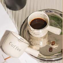 1 buah/2 buah Cangkir Espresso 90ML dengan Pegangan, Cangkir Espresso Keramik, Bibir Cangkir Berbentuk V, Gelas Ukur Kopi dan Wadah Susu, Cocok untuk Membuat Espresso dan Membuih Susu, Pilihan Ideal untuk Pecinta Espresso - MultiWarna - View 3
