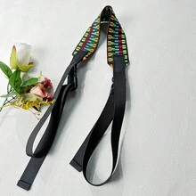 1pc New Casual Nylon Woven Wide Adjustable Strap Colorful Contrast Jacquard Shoulder Strap Buckle Webbing One Shoulder Crossbody Bag Accessory - Multicolor - View 4
