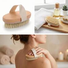 Lymphatic Detox Dry Body Brush, For Dry Skin, Cellulite, Promotes Blood Circulation, With Exfoliating Natural Bristles And Massage Bumps, Bath Brush - Multicolor - View 4