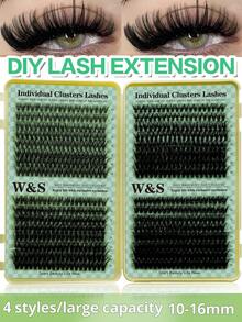 Waloshow Single Cluster False Eyelashes, Thick And Natural, Creating Voluminous And Curly Makeup Effect, Ultra Soft And Lightweight, Reusable, Segmented Single Cluster Eyelashes, 30D+40D+50D+60D+80D+100D Lash Extension Set, Cluster False Eyelashes, Single Cluster False Eyelashes - DD - View 2
