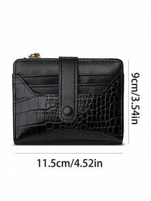 Crocodile Pattern Multi-Slot Wallet, Macaron Color Short Wallet, Daily Minimalist Multi-Layer Wallet, Versatile Fresh Card Holder - Multicolor - View 4