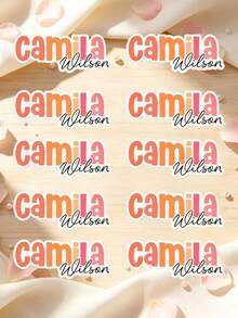 Customized Name Stickers, Personalized Stickers, Waterproof And Scratch-Resistant, Hollow Effect, Suitable For Cups, Personal Items, Lunch Boxes, Books, Computers, Phones, Coffee Mugs, Phone Cases, Ceramic Cups, Water Bottles - Multicolor - View 16