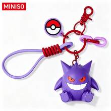 MINISO Pokémon 皮卡丘 & 耿鬼 包包吊飾鑰匙圈，附寶可球吊飾與腕帶，適用於手提包、背包、鑰匙，生日與聖誕禮物 - 款式 2 - 查看 5