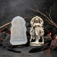 1PC Witch Resin Silicone Mold, Exquisite Gothic Stereo Texture, Flexible Tear‑Resistant Silicone Material, Smooth Non‑Stick Demolding, Festival Gift, Craft Mold For Making Gothic‑Style Ornaments And Spooky‑Atmosphere Festival Space Decorations - 1pc Witch Silicone Mold - View 4