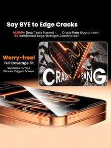 3pcs Full Coverage High Definition Tempered Glass Screen Protector, Anti-Fall Anti-Collision Anti-Fingerprint, High Hardness Material Effectively Resists Daily Wear And Tear, Hard To Scratch When Placed In Backpack Or Contacting Hard Objects, Compatible With Iphone 17e/17 Pro Max/17 Pro/17 Air/17/16 Pro Max/16 Pro/16 Plus/16/15 Pro Max/15/14/13/12 And Other Models - Clear - View 3
