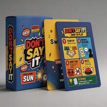 西班牙熱情派對特別遊戲卡牌「Don'T Say It」，50張精選單字卡，圓角設計且耐刮損工藝，超便攜，隨處開啟趣味，適合露營、旅行、萬聖節、聖誕節 - 彩色 - 查看 1