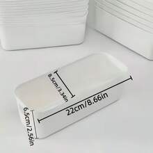 10pcs Stackable Plastic Storage Boxes With Handles, Suitable For Office, Home, Closet, 5pcs/2pcs Multi-Functional Storage Baskets, Durable Containers, Suitable For Socks, Underwear, Stationery, Cosmetics, Space-Saving Drawer-Style Storage Boxes - White - View 4