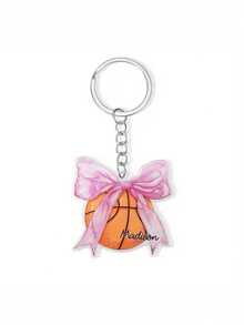 Basketball, Volleyball, Soccer, Baseball, Softball Customized Keychain, Ideal Birthday Party Gift For Sports Enthusiasts, Keychain Can Be Customized With Name - Multicolor - View 9