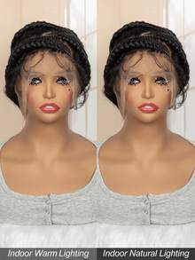 High-Quality Full Lace Woven Wig, Unique Underground Style Hairstyle. Fashionable New Arrival, Suitable For Everyone To Wear., Halloween - Black - View 8