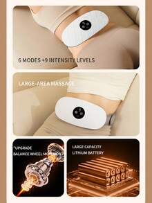 Portable Electric Waist And Abdominal Massage Belt, USB Rechargeable Abdominal Massager With LED Digital Display, 6 Adjustable Working Modes, For Waist And Abdominal Muscle Relief, Home Use - Multicolor - View 12