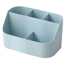 1pc Minimalist 5-Compartment Storage Box Baby Room Desktop Organizer Bedroom Storage Multi-Functional Organizer (3 Colors) - Multicolor - View 11