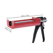 HOHOBLA Double-Barrel Caulking Gun, Panel Bond Adhesive Applicator For 400ml/13.5oz Mix Ratio 1:1, Manual Double Cartridge Caulk Gun, For Kitchen, Bathroom, And DIY Projects, Red - Default - View 9