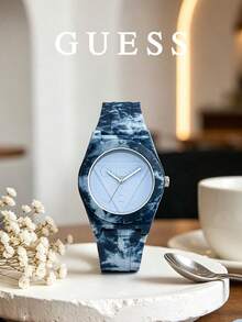 GUESS Sweet 純色一體式手錶，休閒日常穿戴配件，女孩禮品手錶 U0979L5/W0979L2/W0979L3/W0979L4 - 深藍色 - 查看 1