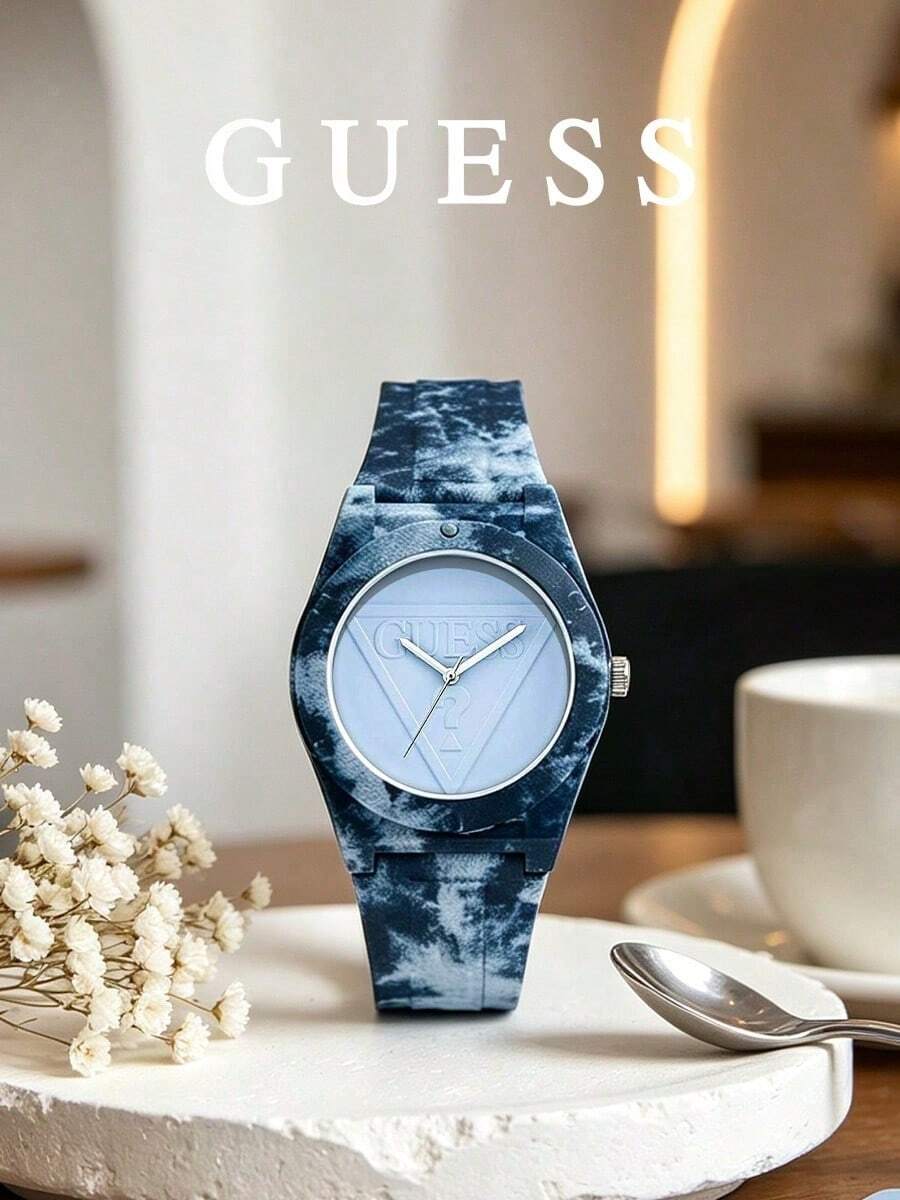 GUESS Sweet 純色一體式手錶,休閒日常穿戴配件,女孩禮品手錶 U0979L5/W0979L2/W0979L3/W0979L4 - 深藍色 - 查看 1