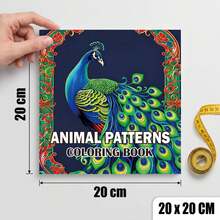 1pc Animal Patterns Coloring Book Bold And Easy For Adults Teens, Stress Relief Relaxing Big Simple Designs Thick Lines, Peacock Bird Art Gift - Multicolor - View 4