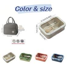 1pc Adult Lunch Box Container, Leak-Proof Stackable Food Storage Box With Utensils, Microwave And Dishwasher , Portable, Suitable For Work, School, Travel And More - Multicolor - View 8