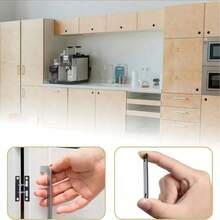 1 Set No-Drill Stainless Steel Cabinet Magnetic Catch, Ultra-Thin Strong Magnetic Drawer Invisible Door Magnet, Wardrobe Sliding Door Magnetic Latch - Multicolor - View 7