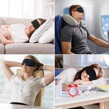Masker Tidur 3D Unisex Lembut, Masker Tidur Cekung Penghalang Cahaya dengan Tali yang Dapat Diatur - beraneka warna - View 2